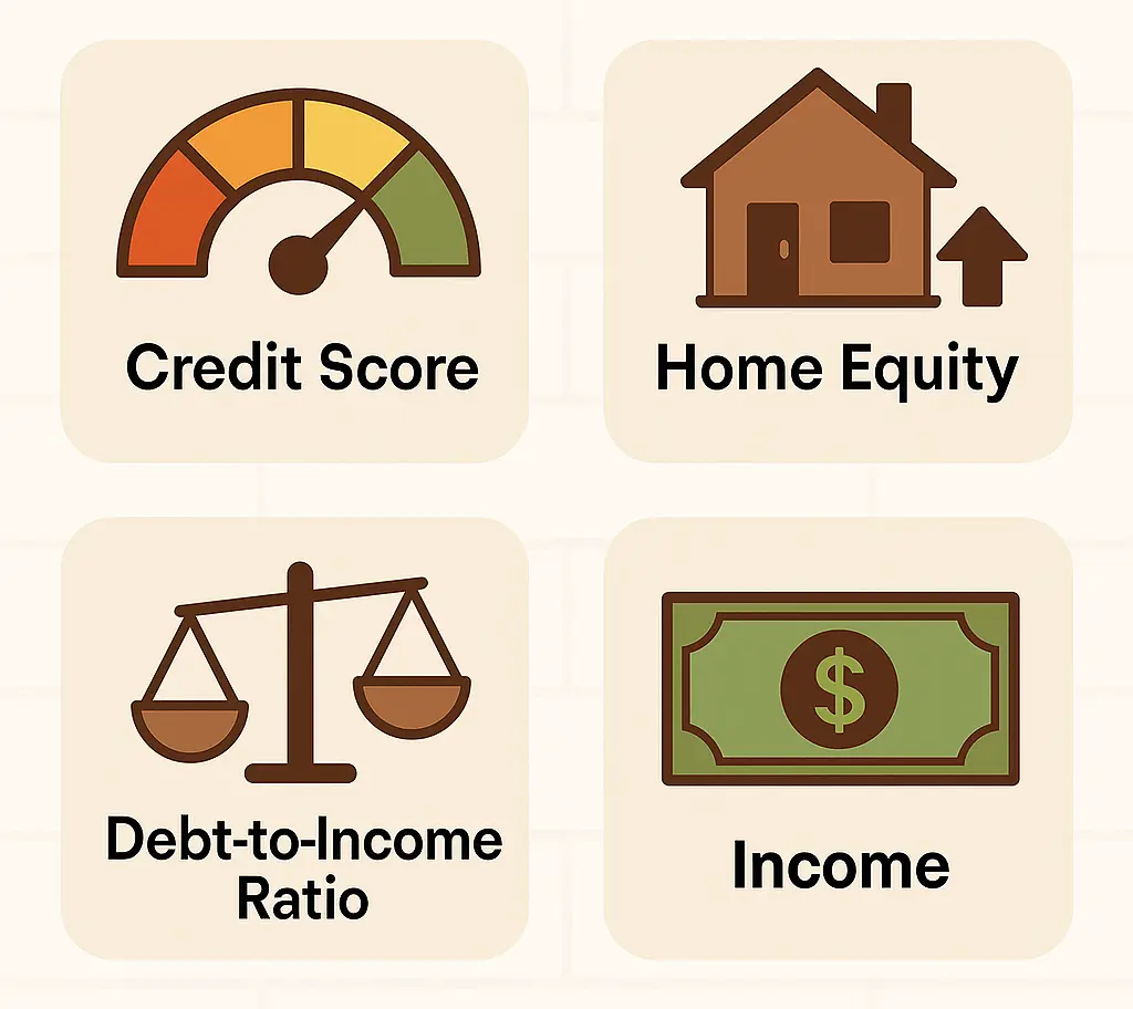 Infographic showing how a home equity line of credit uses your home’s value as collateral.
