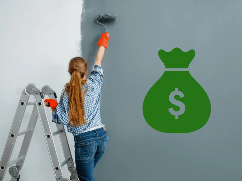 Homeowner using HELOC funds to paint room.