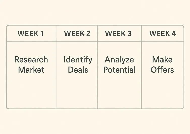 how to find real estate deals with a 30 day plan
