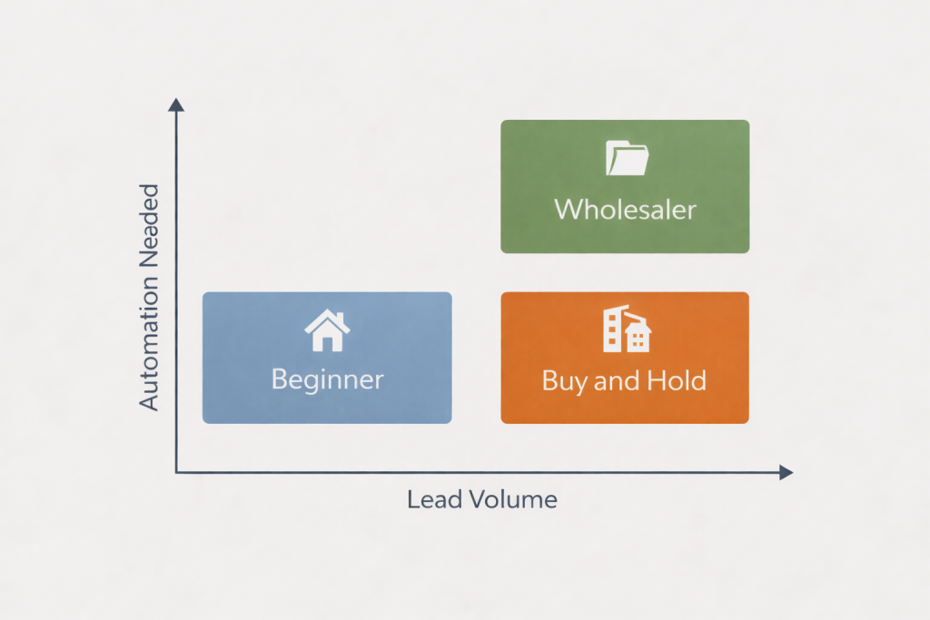 crm for real estate investors decision framework based on lead volume and automation needs