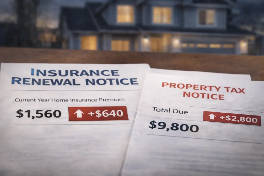 rising insurance and property taxes increase carrying costs real estate owners face