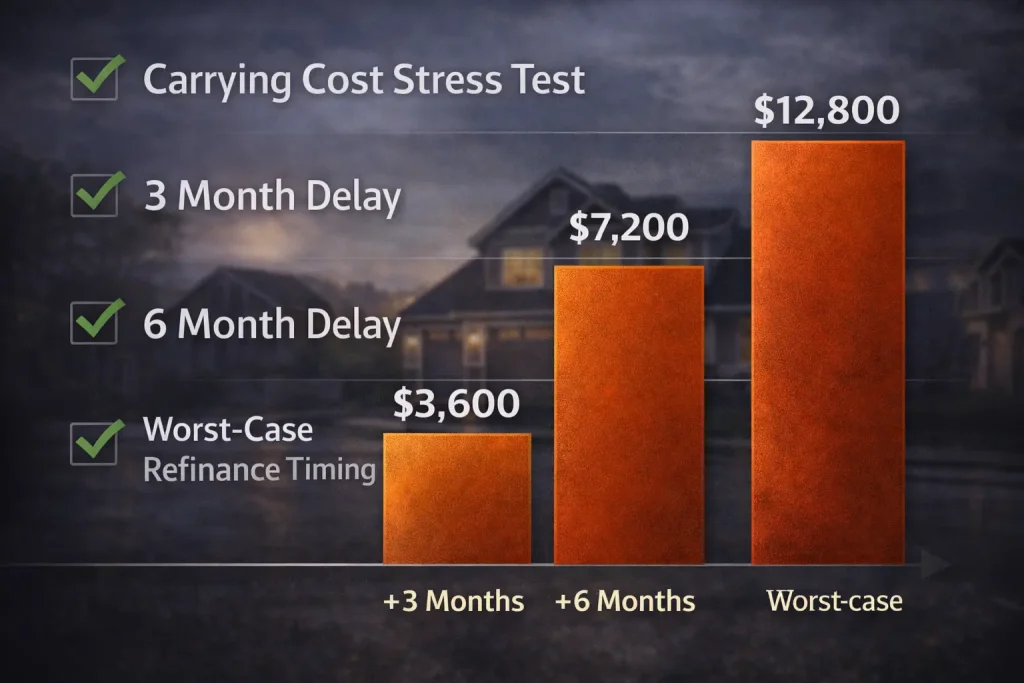 stress testing carrying costs real estate deals for time delays