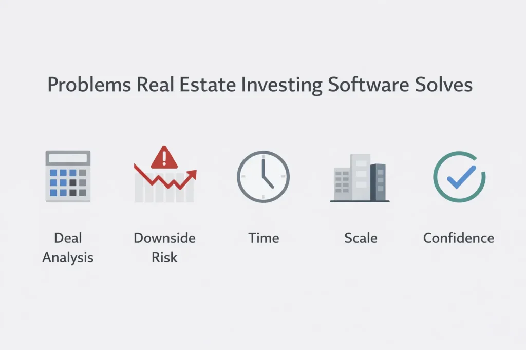 Five core problems real estate investing software solves for serious investors