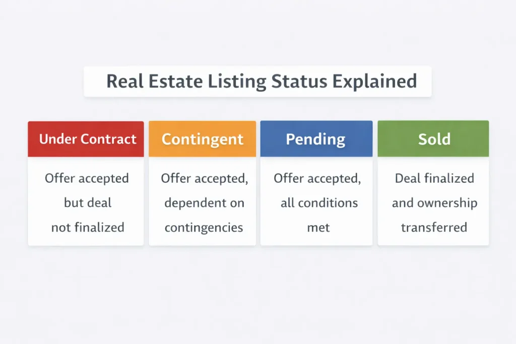 Under contract vs pending vs contingent real estate status