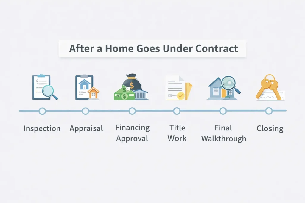 What happens after a home goes under contract in real estate