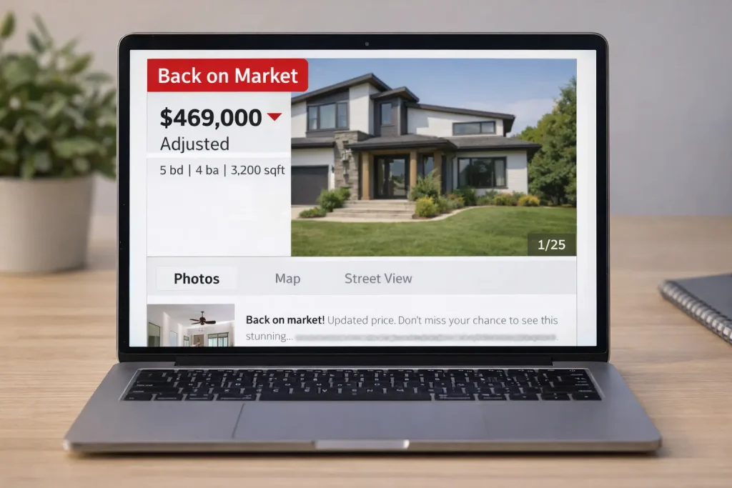 what does pending mean in real estate when a home comes back on market