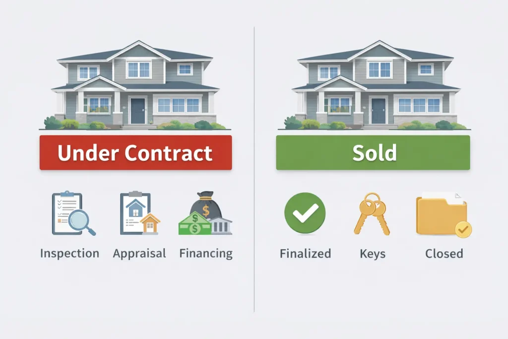 Under contract vs sold real estate explained visually