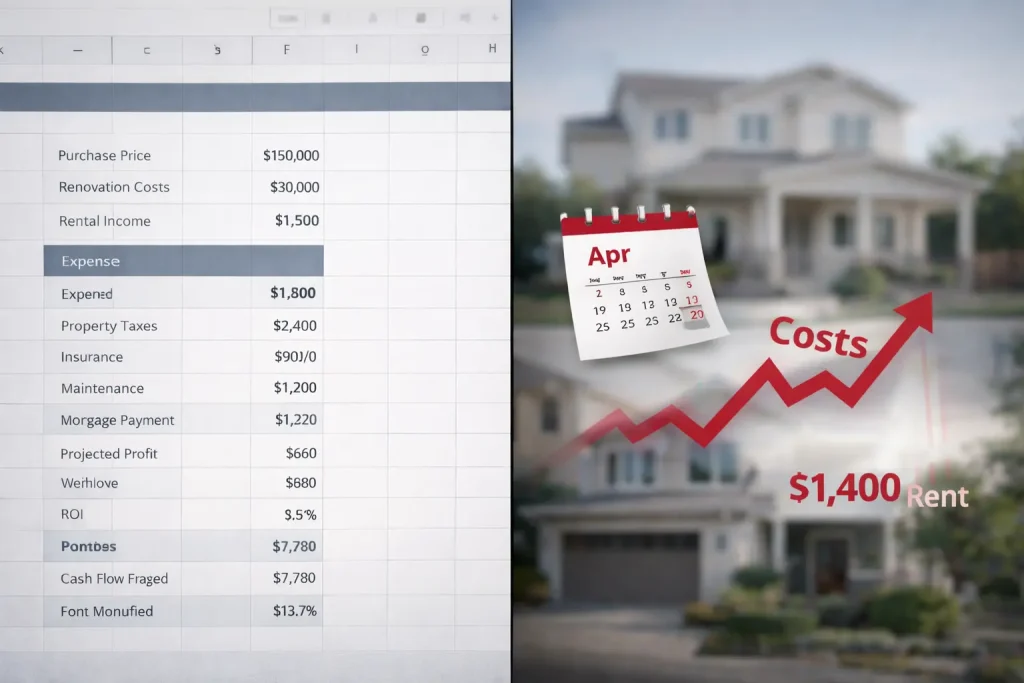 Real estate investing software revealing risk when timelines slip, costs rise, and rents fall