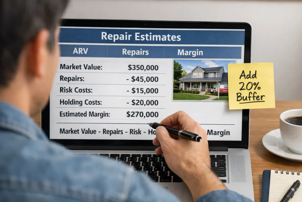 Running numbers to determine if a property from the best foreclosure website is a real deal