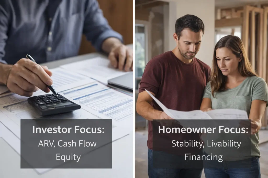 Comparison of investor and homeowner perspective when evaluating are foreclosure homes cheaper