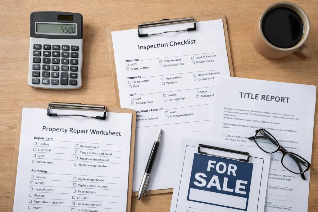 what is foreclosure risk analysis with repair estimates and title paperwork